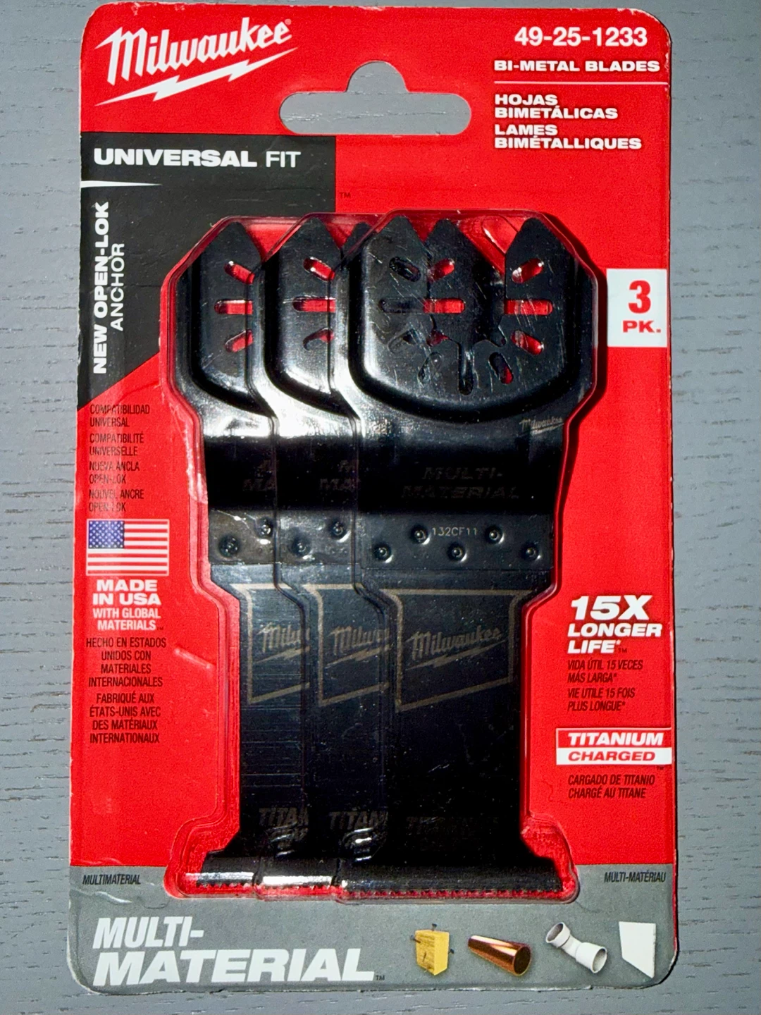 Milwaukee Bi-Metal Universal Fit Blades (3-Pack)