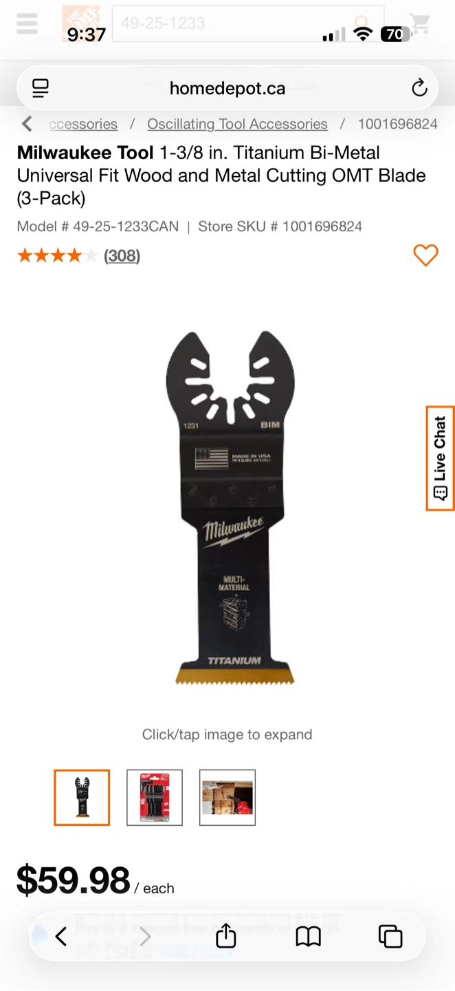 Milwaukee Bi-Metal Universal Fit Blades (3-Pack) - photo 2