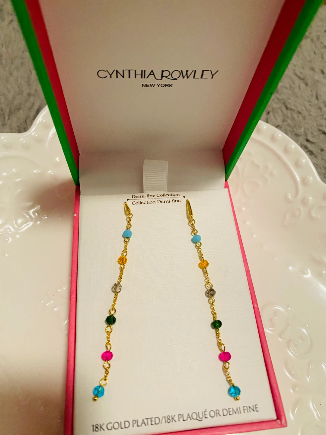 New (Unused) Cynthia Rowley Demi-Fine Collection Earrings