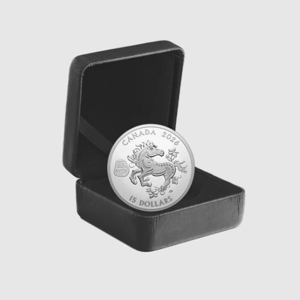 2026 Canada 1 oz Fine Silver Lunar Year of the Horse Coin - photo 3