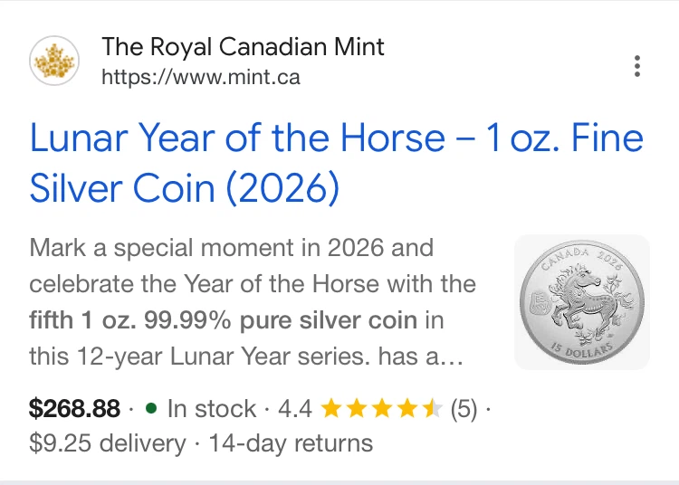 2026 Canada 1 oz Fine Silver Lunar Year of the Horse Coin - photo 5