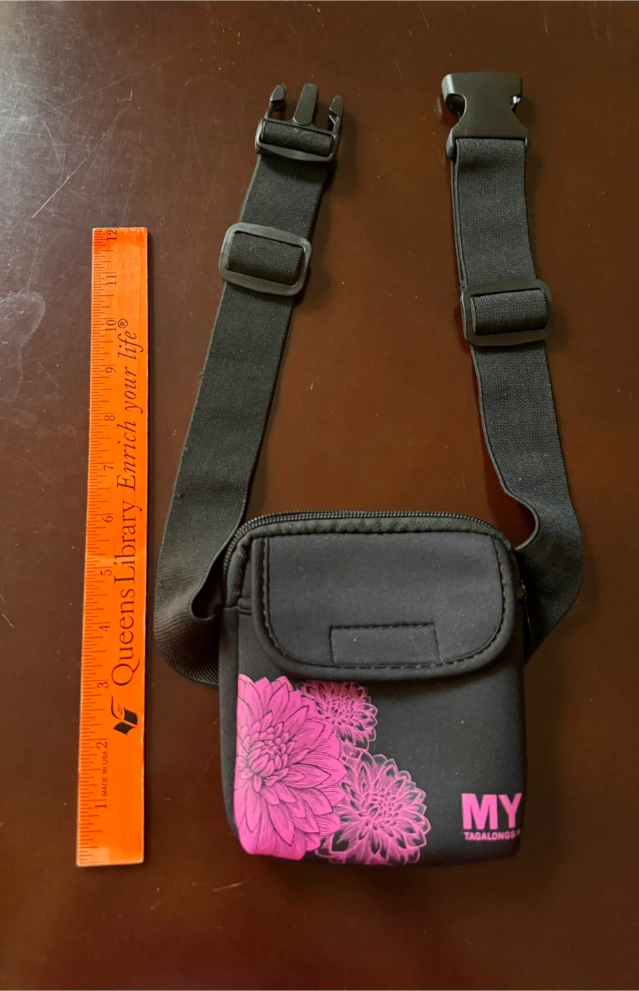 MY Tagalongs Black Floral Pouch with Belt - photo 4