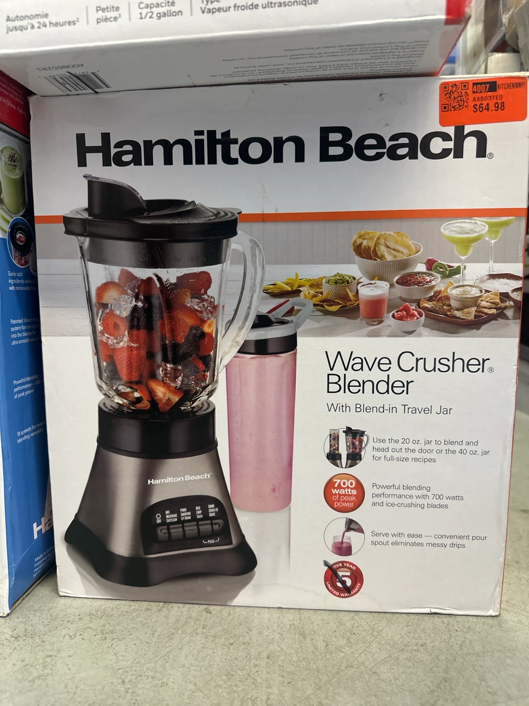 Hamilton Beach Wave Crusher Blender with Travel Jar