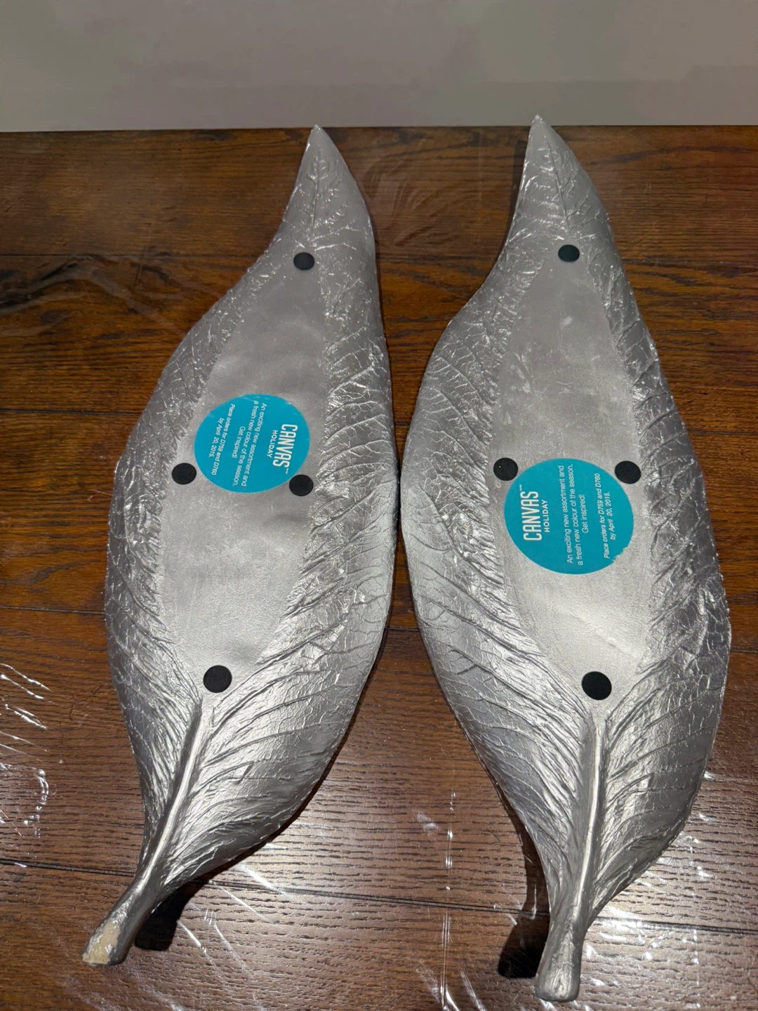 Silver Decorative Leaf Platters - Set of 2 - photo 5