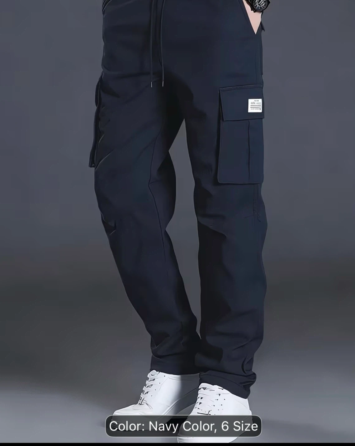 Work Black Cargo Pants - Size 6
