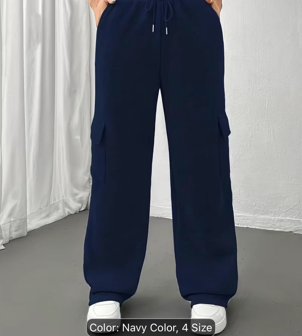 Work Navy Cargo Pants - Size 4