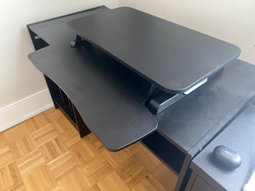 VIVO Black Height Adjustable Standing Desk Converter 28”