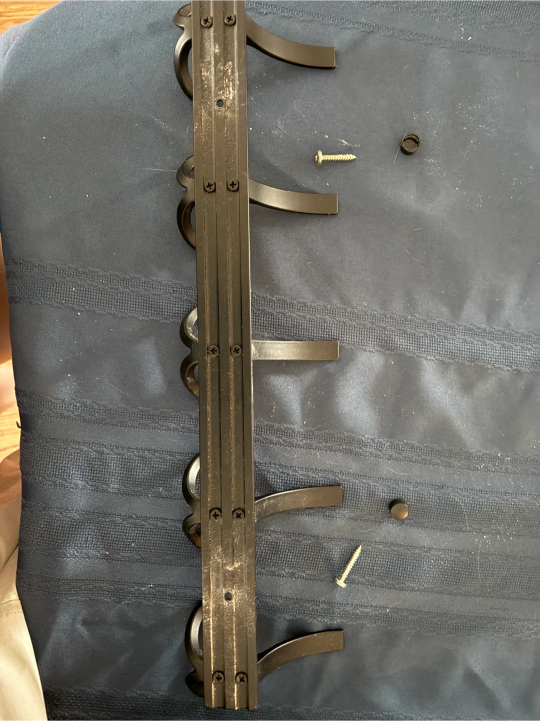 Black Metal Wall Mounted Hook Rack - photo 3