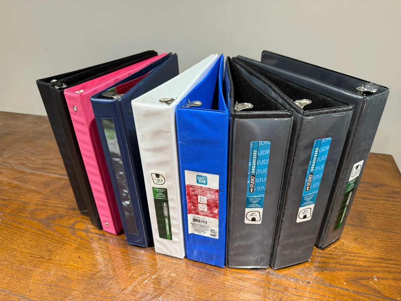 Lot of 8 Binders - Various Colours
