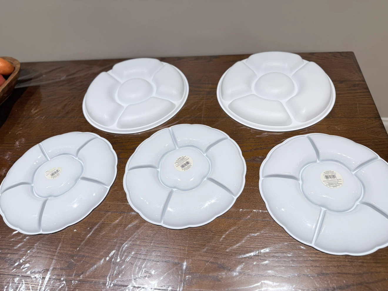 White Plastic Serving Platters - photo 2