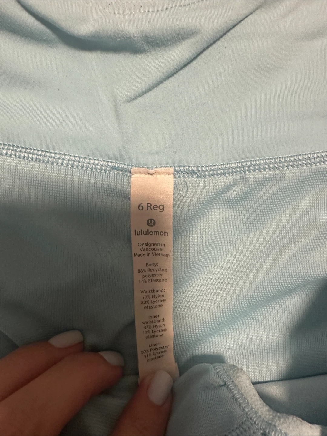Light blue Lululemon Running Shorts Size 6 - photo 2