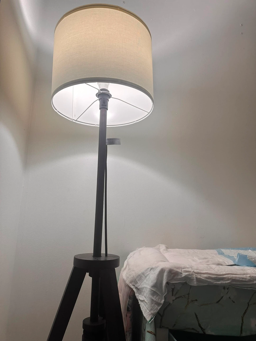 Tripod Floor Lamp with Drum Shade