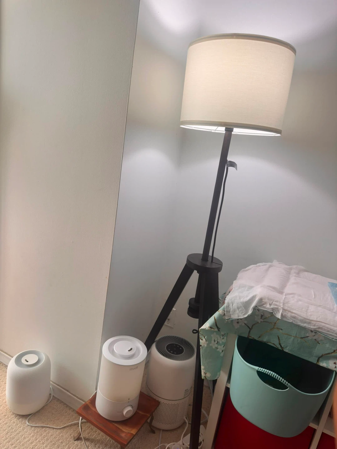 Tripod Floor Lamp with Drum Shade - photo 2