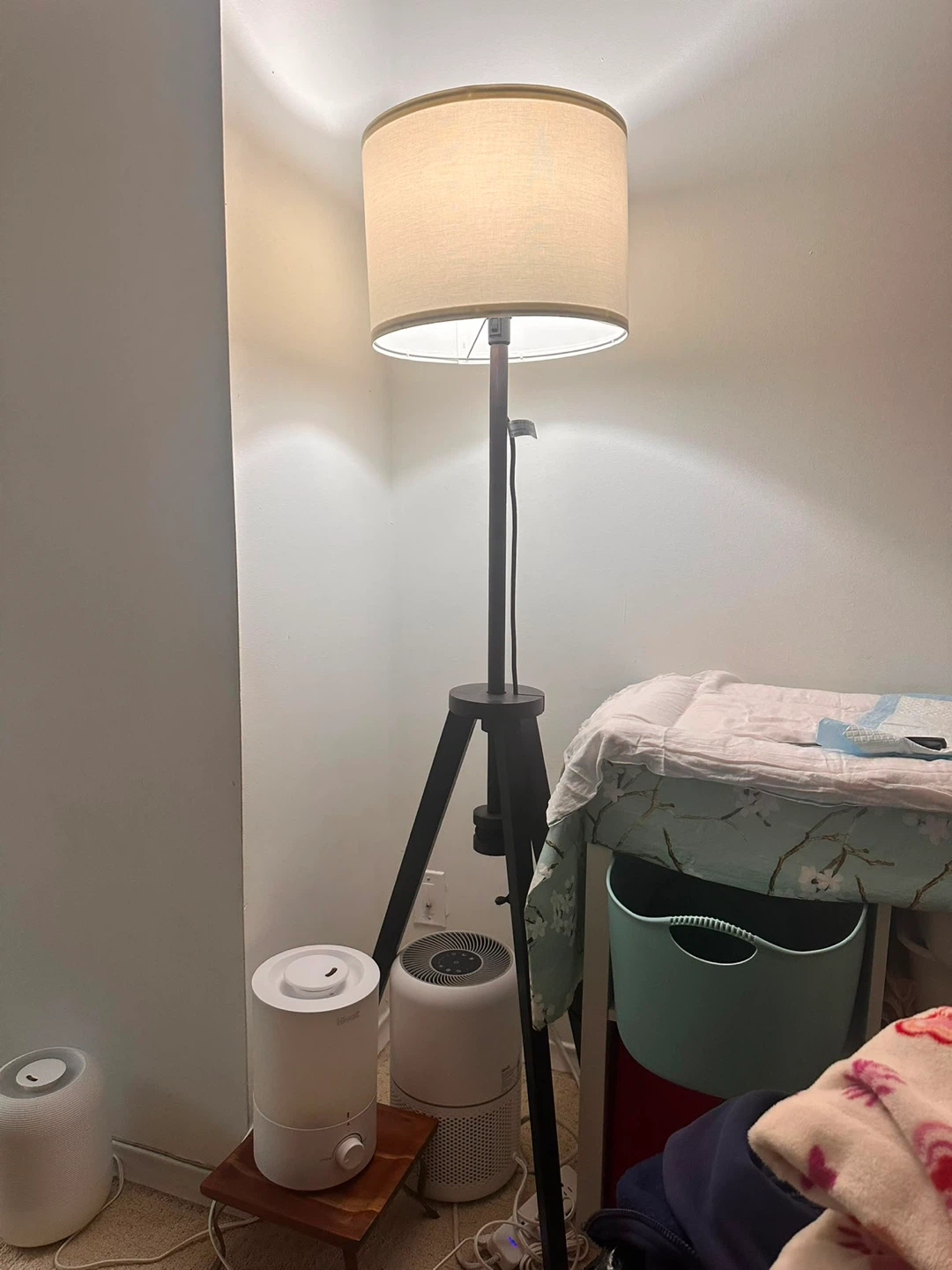 Tripod Floor Lamp with Drum Shade - photo 3
