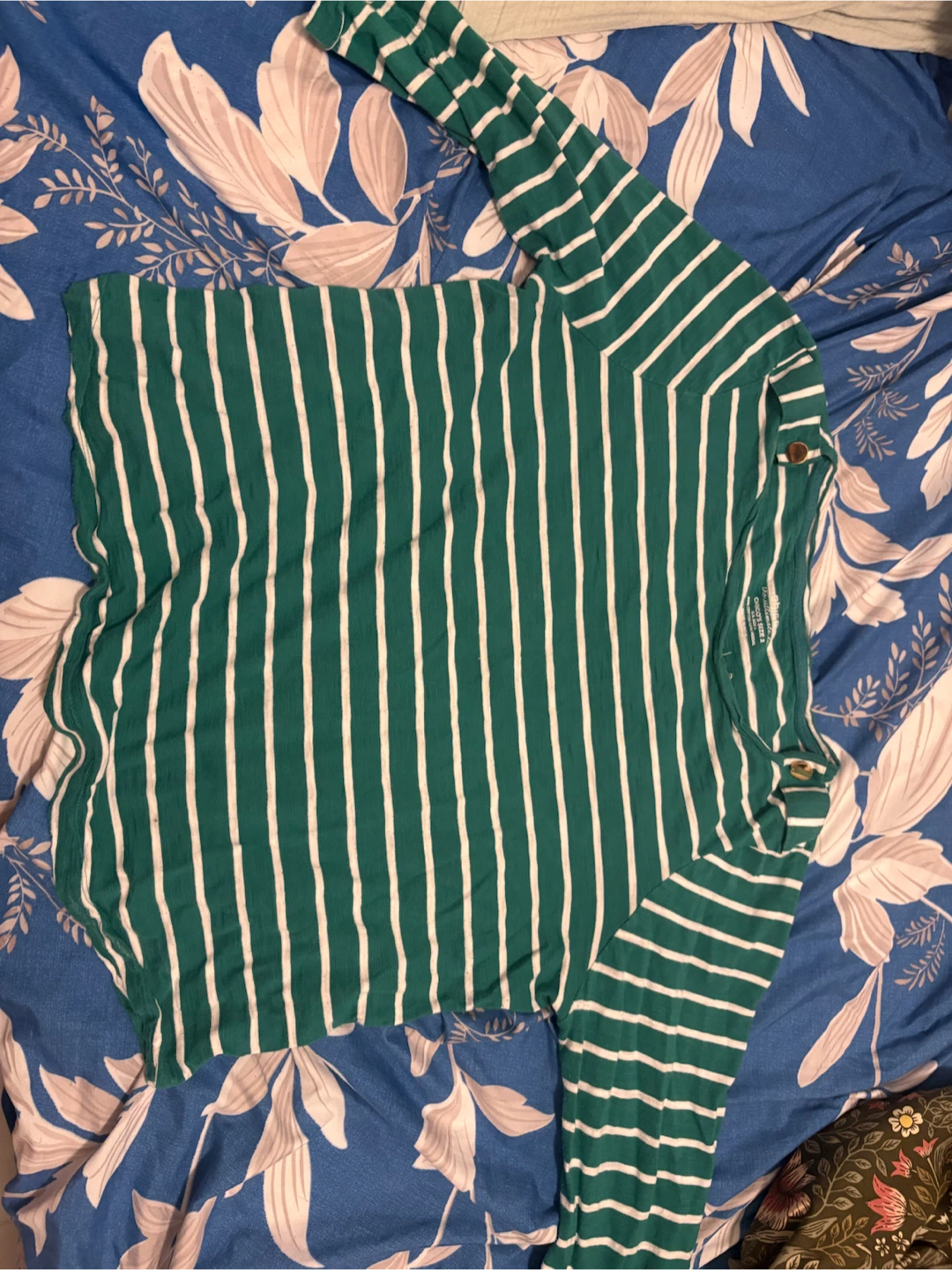 Chico's Striped 3/4 Sleeve Top Size L