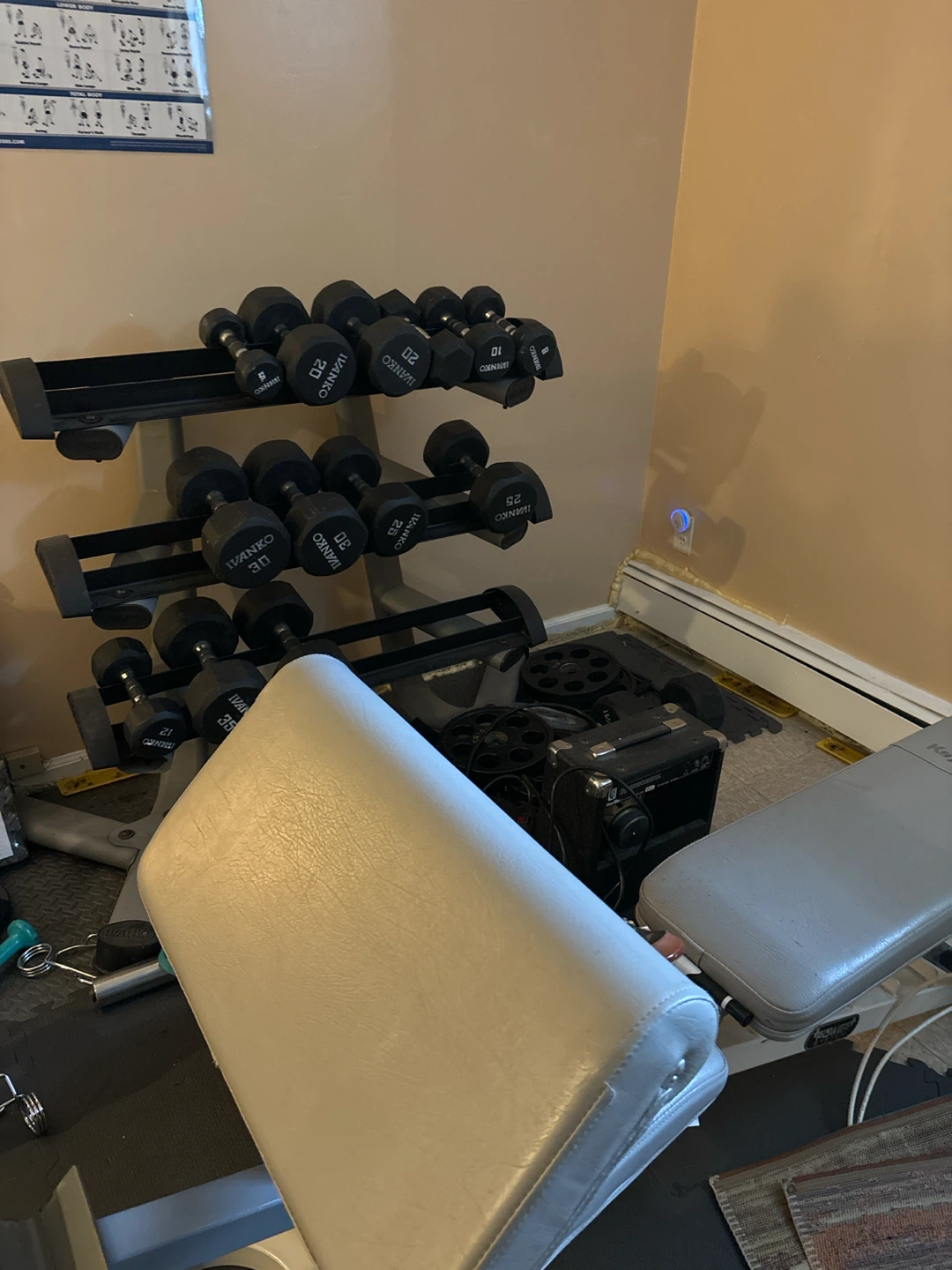 Ivanko Dumbbell Set with Rack