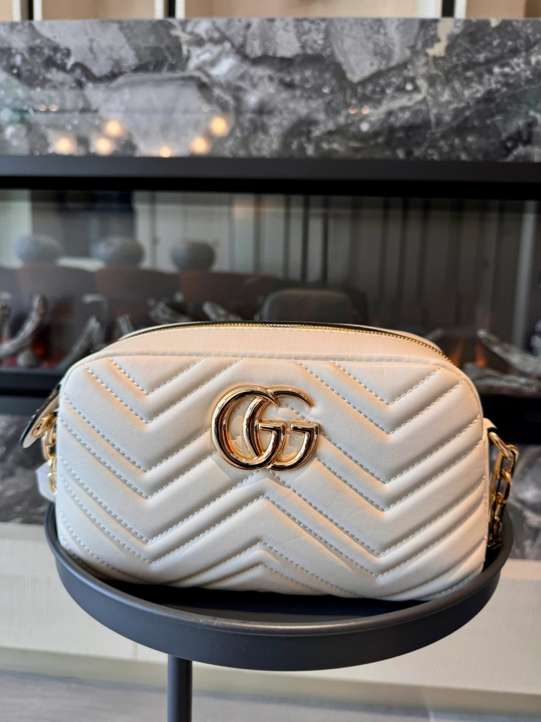 Gucci GG Marmont Camera Bag - White