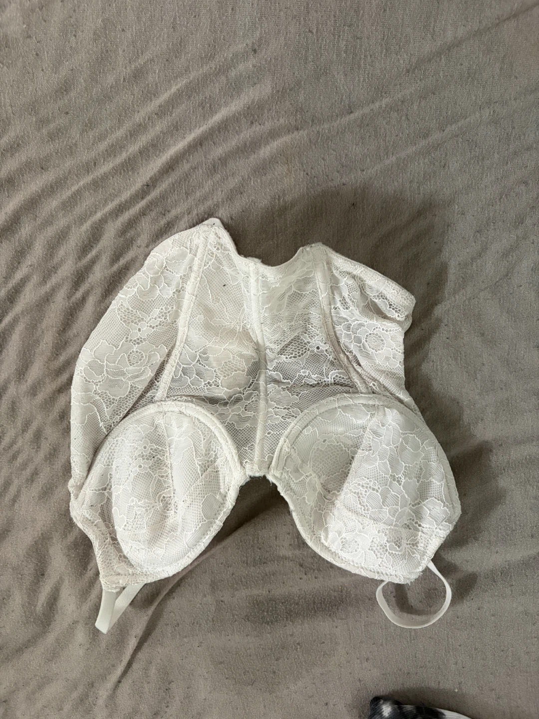 White Lace Corset Bra