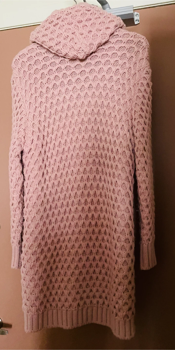 AVORWE Pink Knit Cardigan Coat with Hood - photo 2