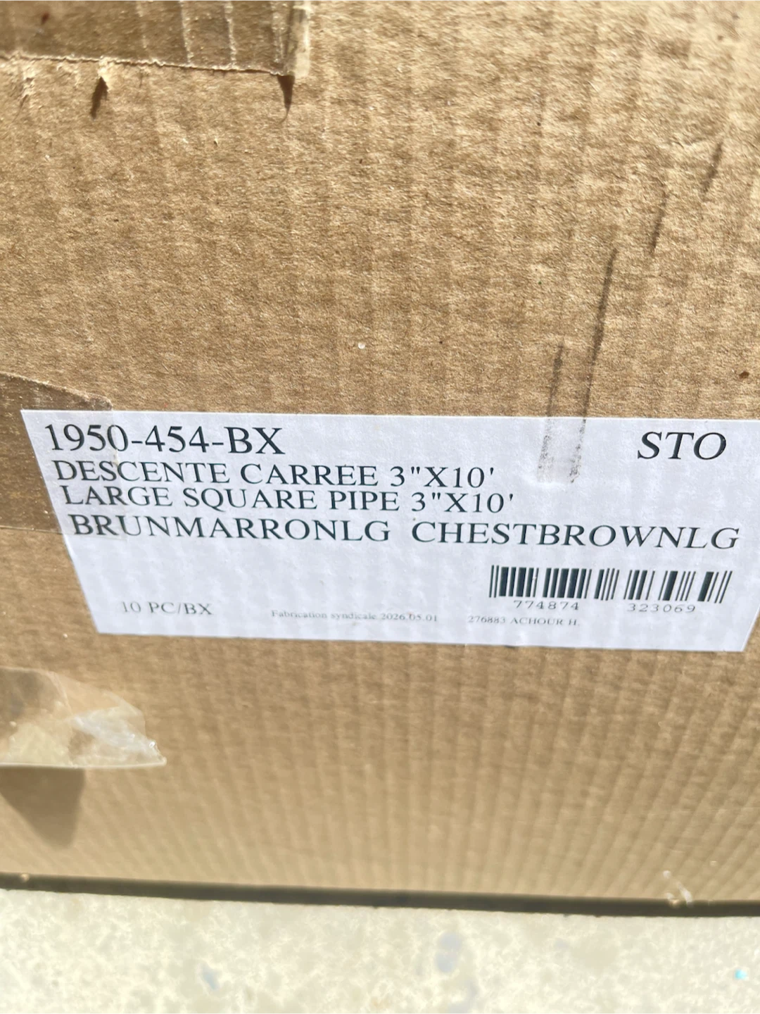 10 Square Downspout Pipe - 3" x 10' - photo 3