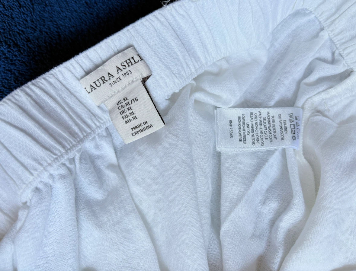 Laura Ashley White Linen Blend Pleated Midi Skirt XL - photo 5