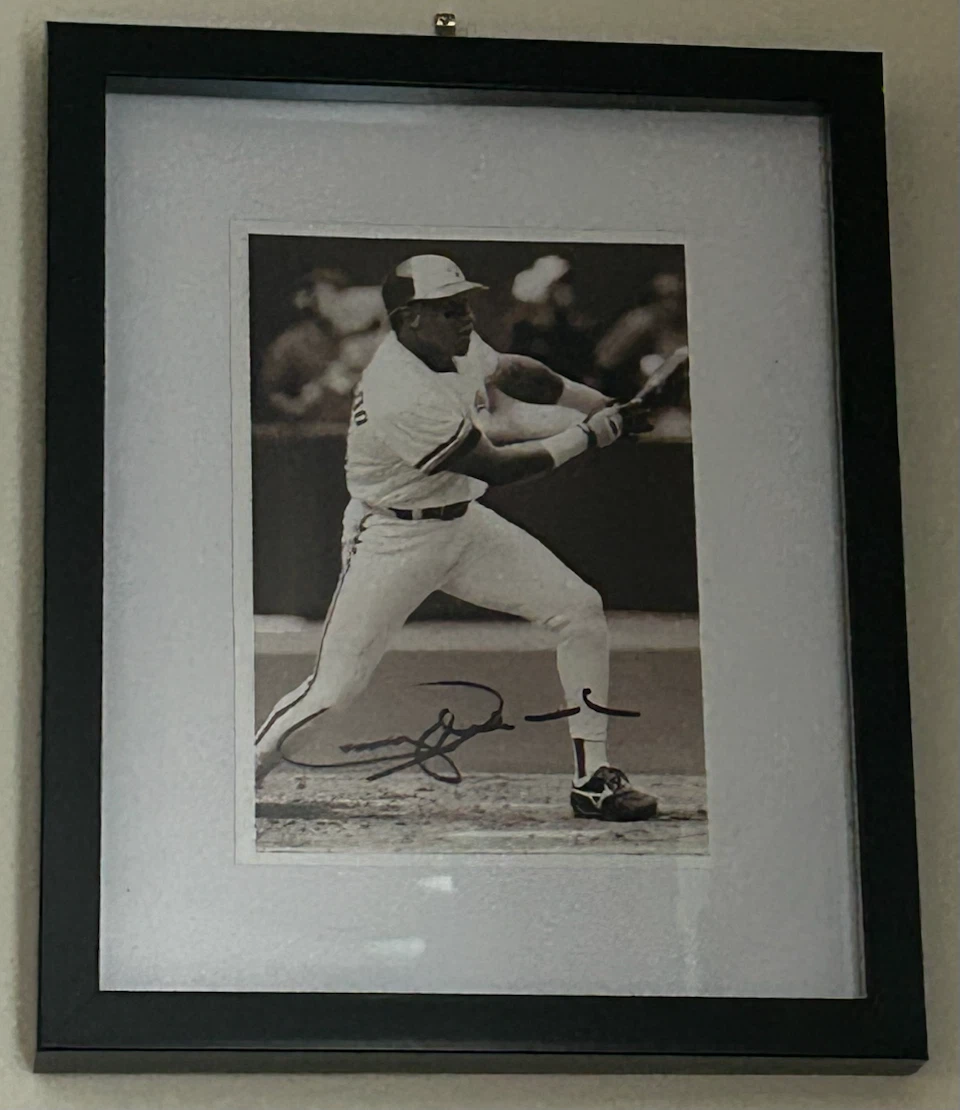 Framed Baseball Photo with Autograph