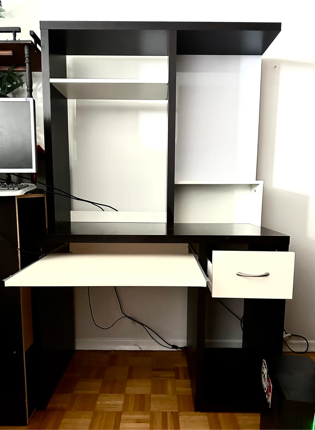 IKEA 2-Tier MIKAEL Desk with Shelving & Drawer - photo 2