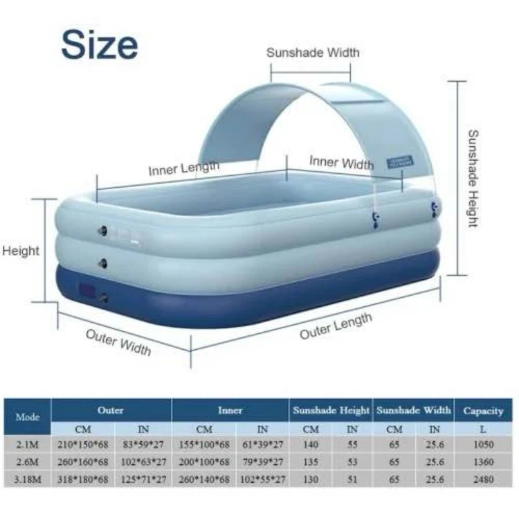 MOVING SALE : Self-Inflatable Swimming Pool w/ Canopy - photo 3