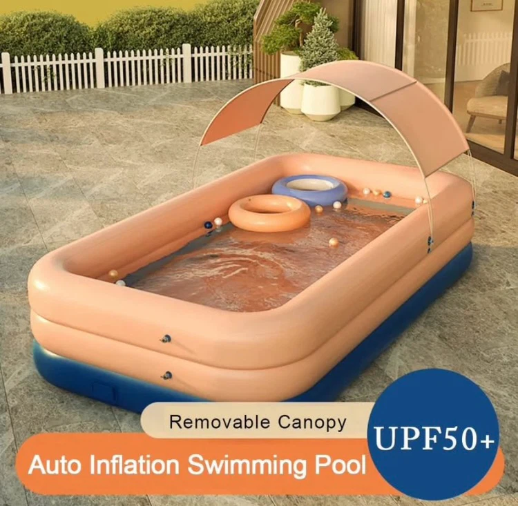 MOVING SALE : Self-Inflatable Swimming Pool w/ Canopy - photo 4