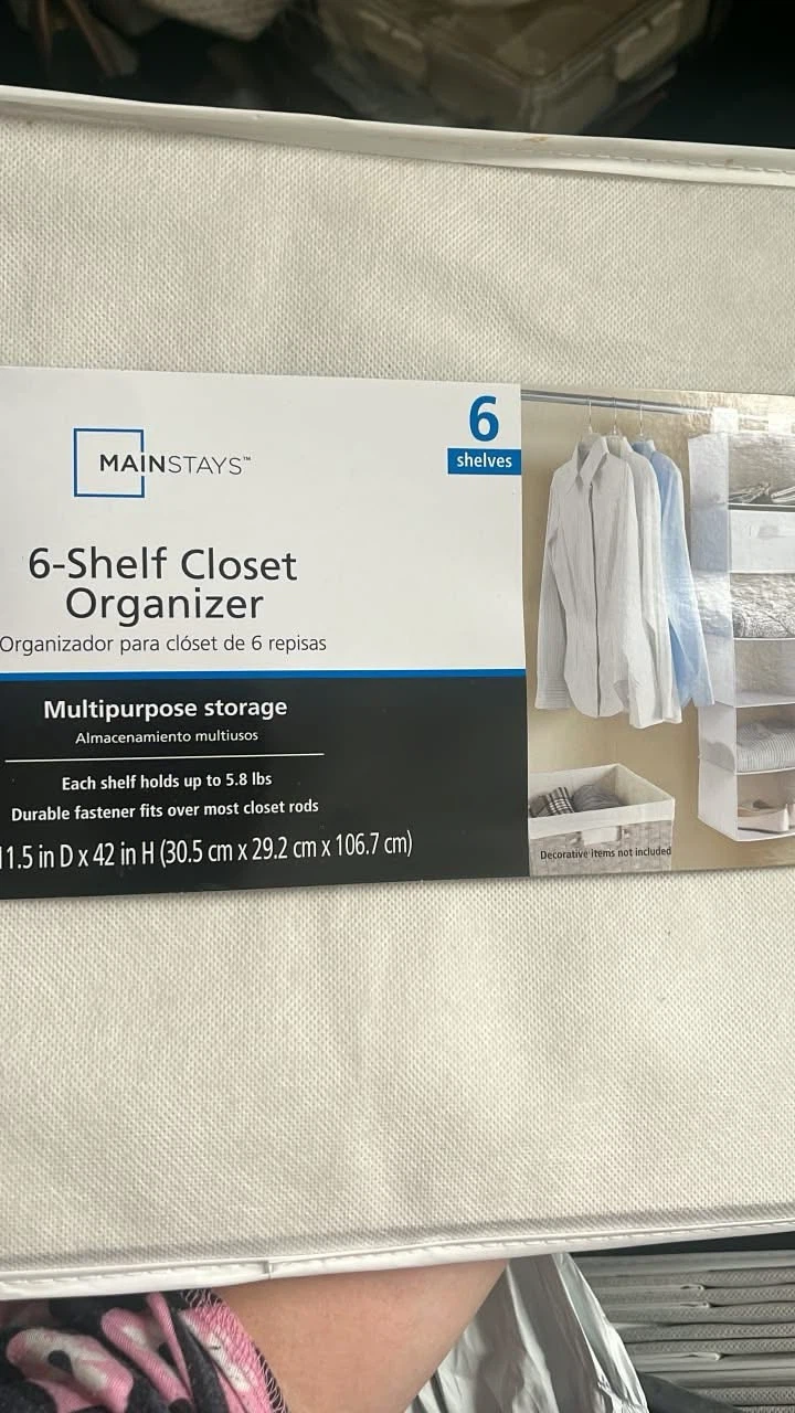 New Mainstays 6-Shelf Closet Organizer