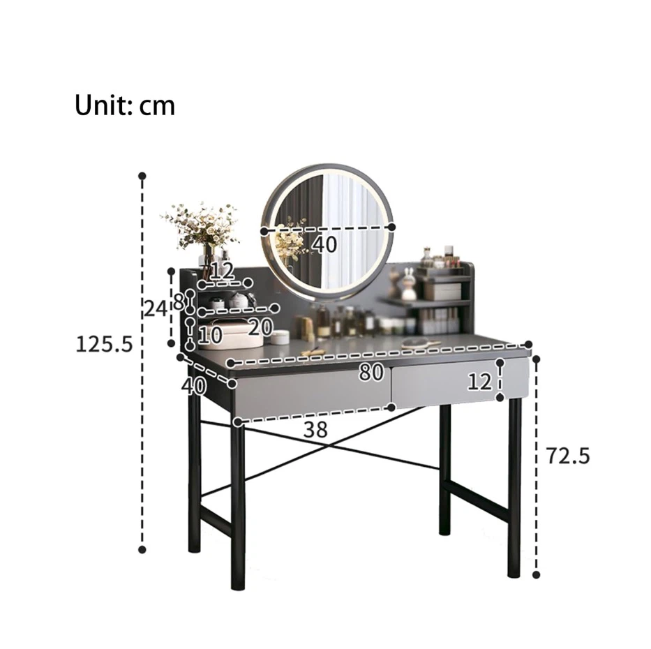 Vanity table for small space