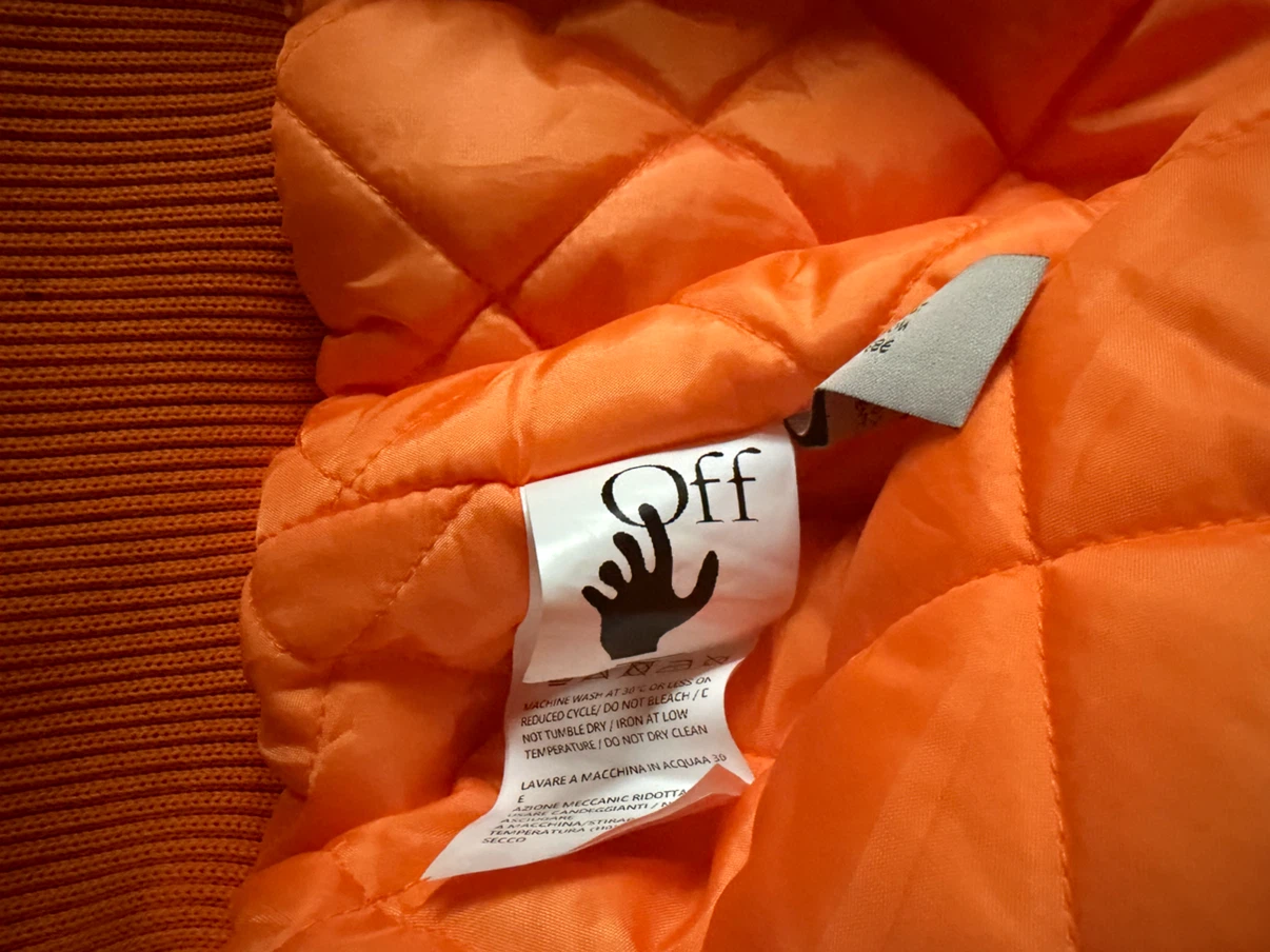 Off-White Orange Varsity Jacket - photo 3