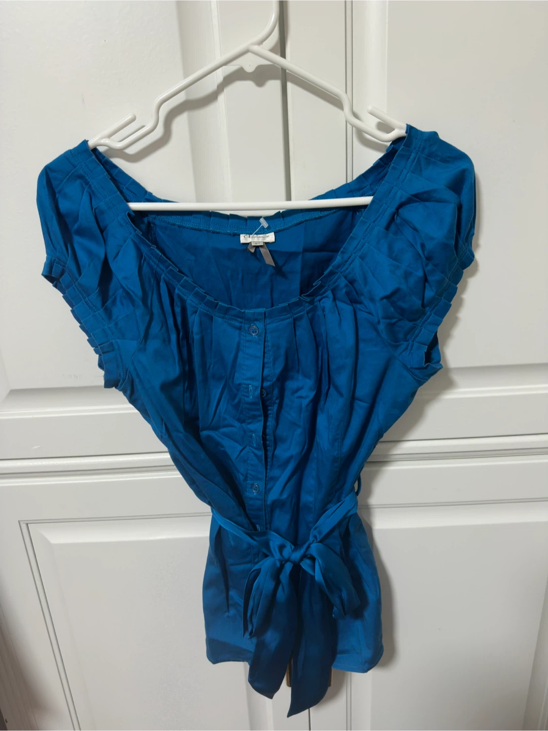 y2k Blue Dynamite Button-Up Blouse