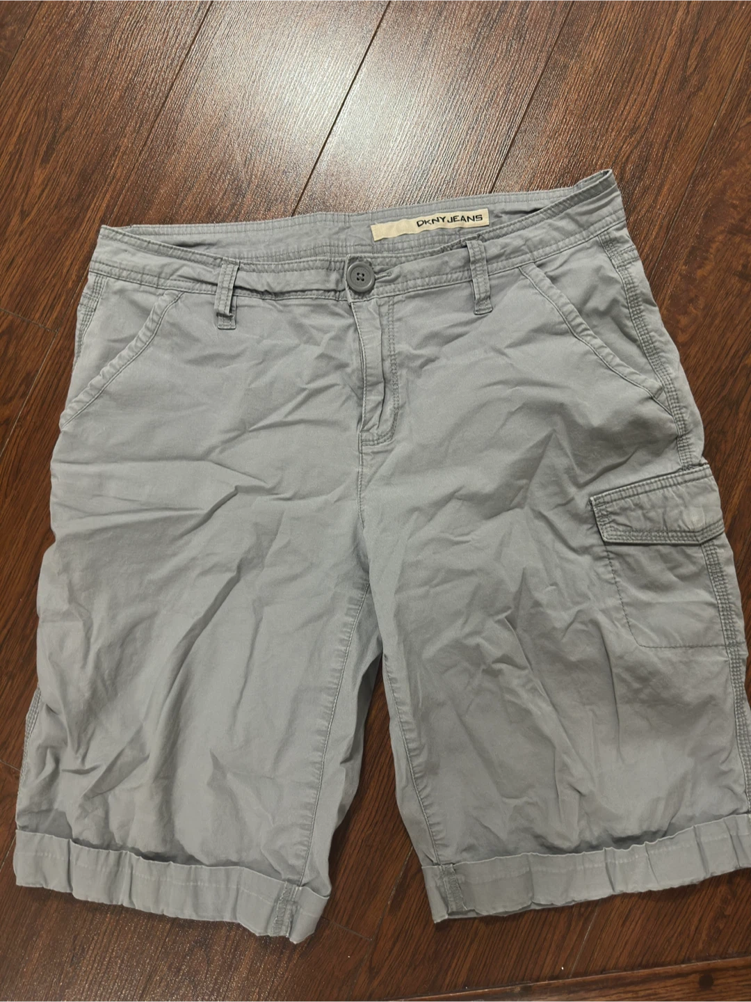 y2k DKNY Jeans Cargo Shorts Grey