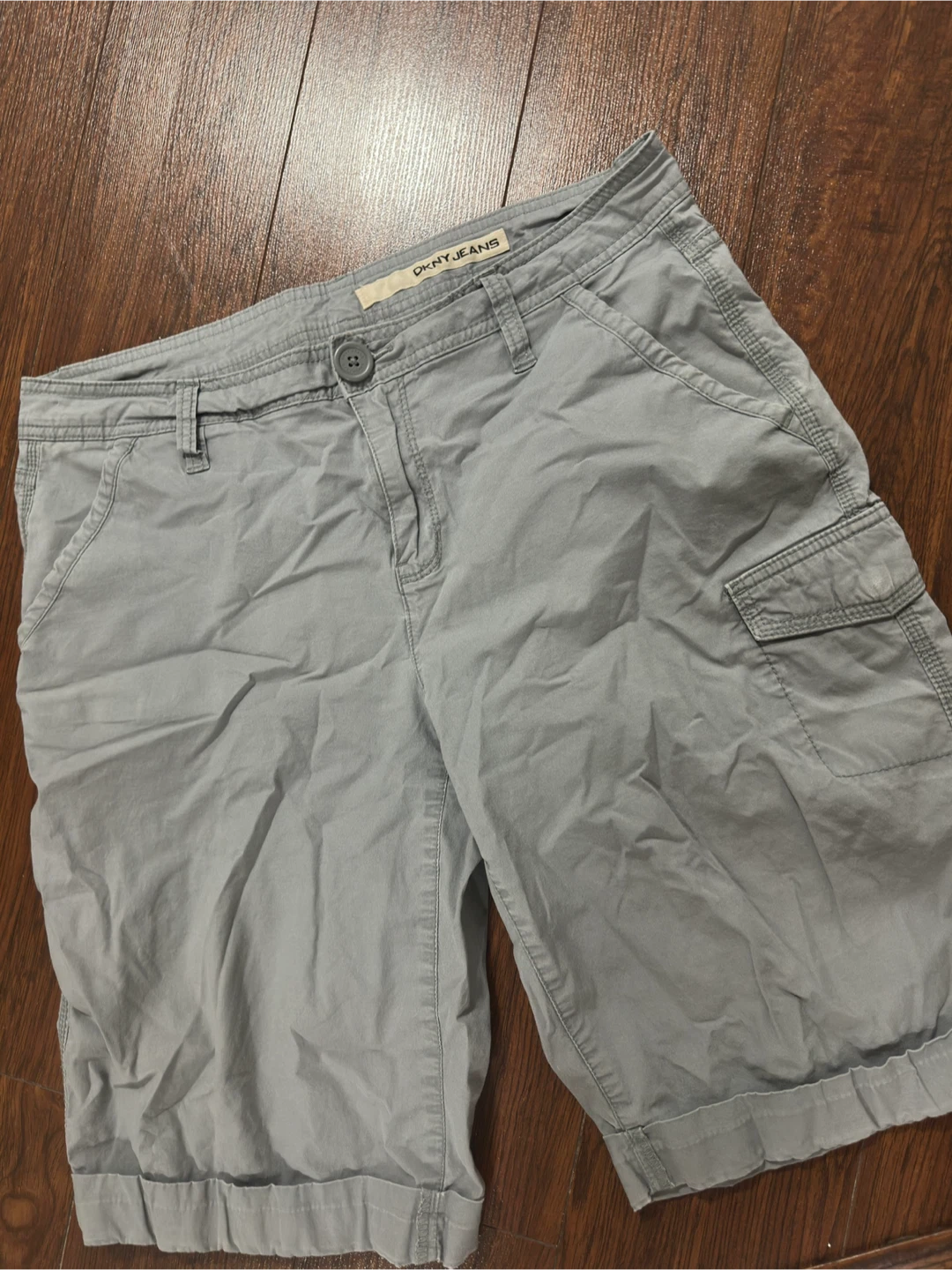 y2k DKNY Jeans Cargo Shorts Grey - photo 2