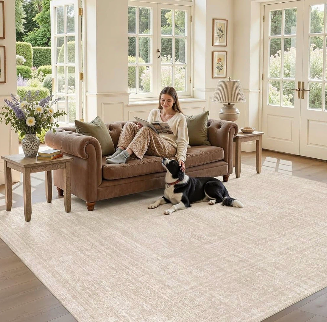 6'x9' Area Rug - Cream Oriental Pattern - photo 4
