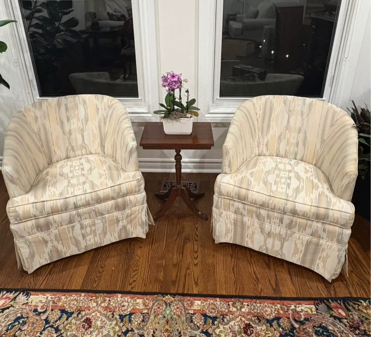 Pair of Upholstered Barrel Chairs - photo 2