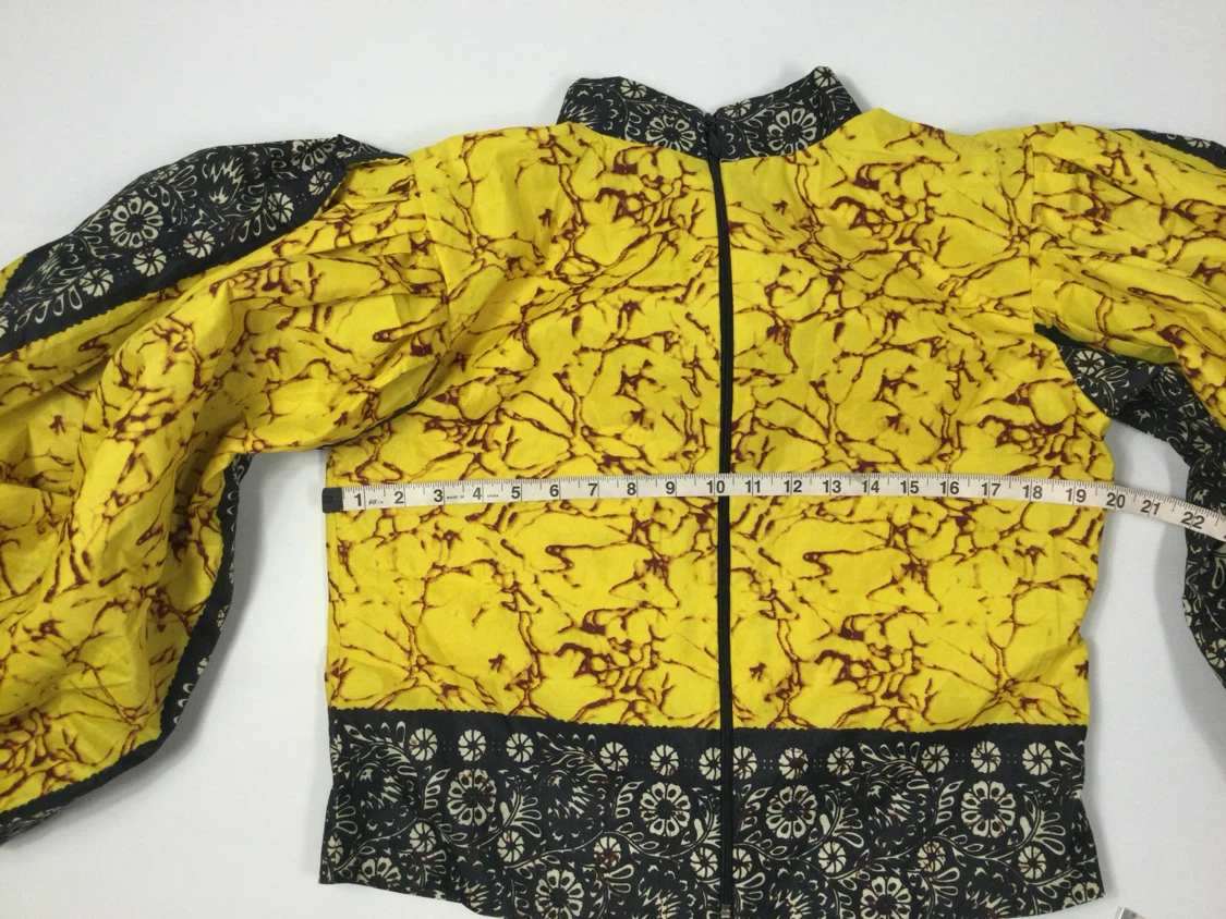 Yellow & Black Print Top and Skirt Set Size L - photo 5