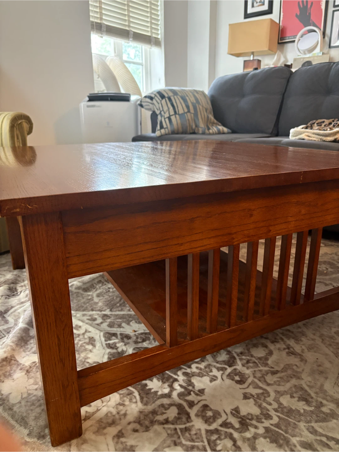 Vintage 90s Solid Oak Mission Coffee Table - Forest Hill - photo 2