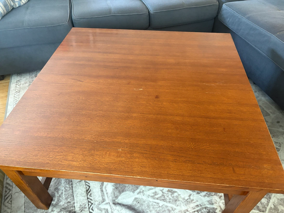 Vintage 90s Solid Oak Mission Coffee Table - Forest Hill - photo 4