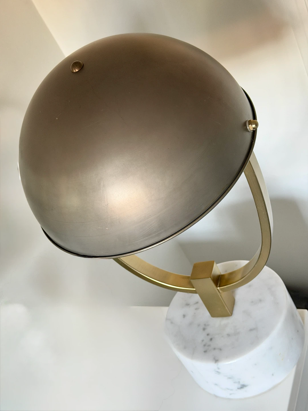 Art Deco Style Table Lamp with Marble Base - photo 4