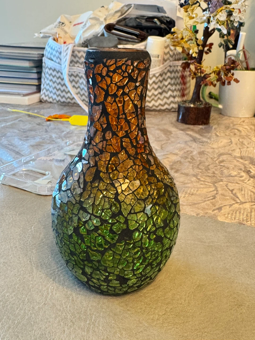Mosaic Glass Vase