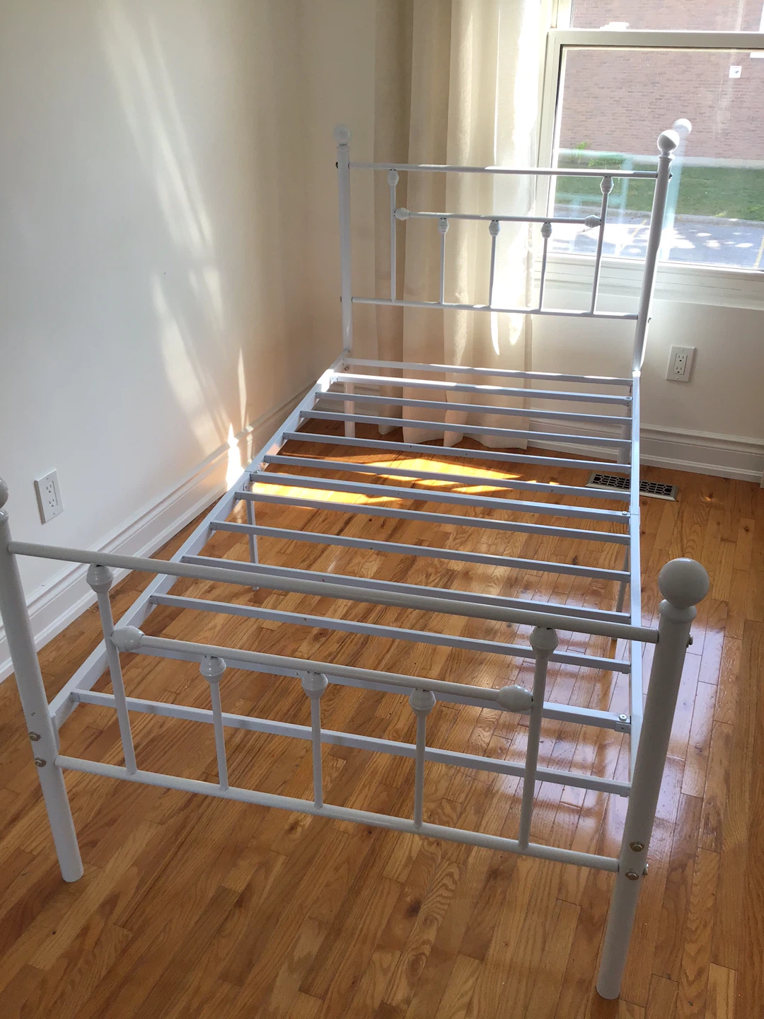 White Metal Twin Bed Frame - photo 3