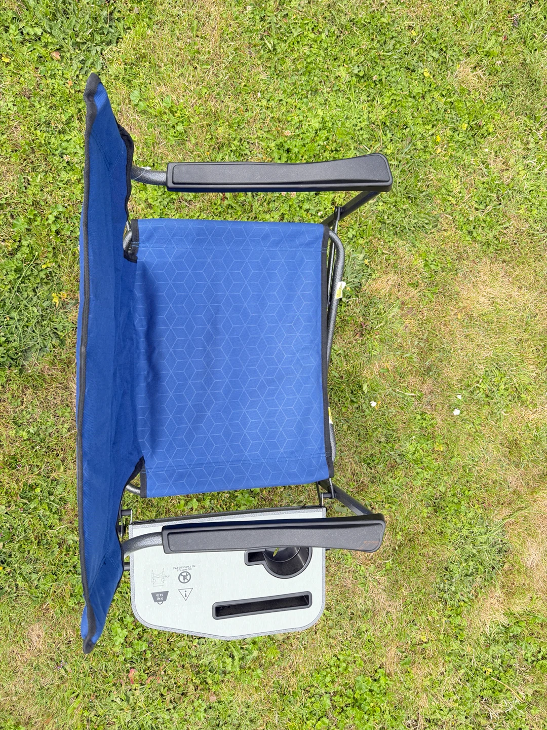 Ozark Trail Blue Folding Camp Chair with Side Table