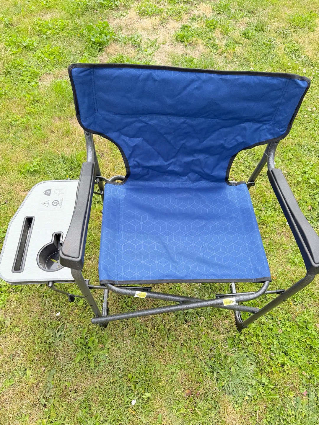 Ozark Trail Blue Folding Camp Chair with Side Table - photo 4