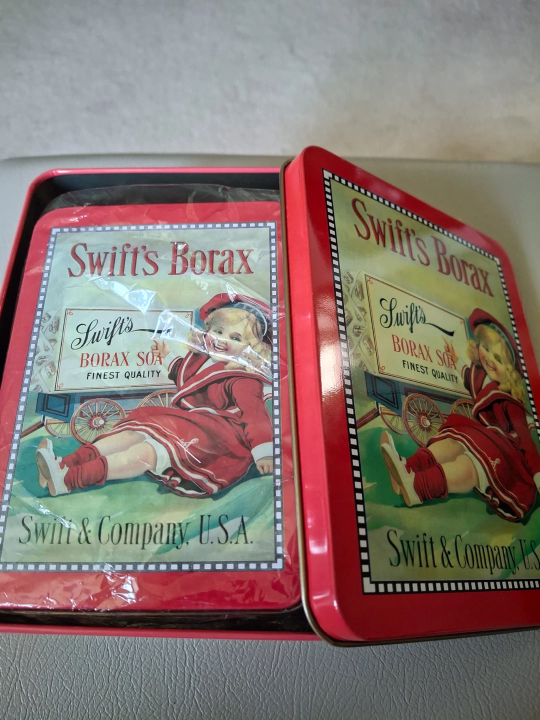 Set of vintage theme Borax tins - photo 2