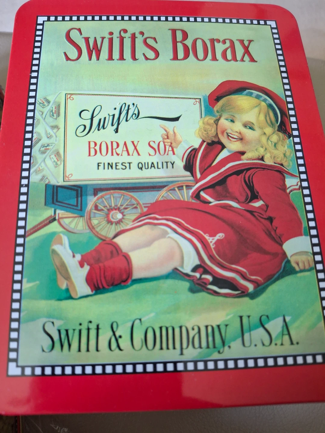 Set of vintage theme Borax tins - photo 4