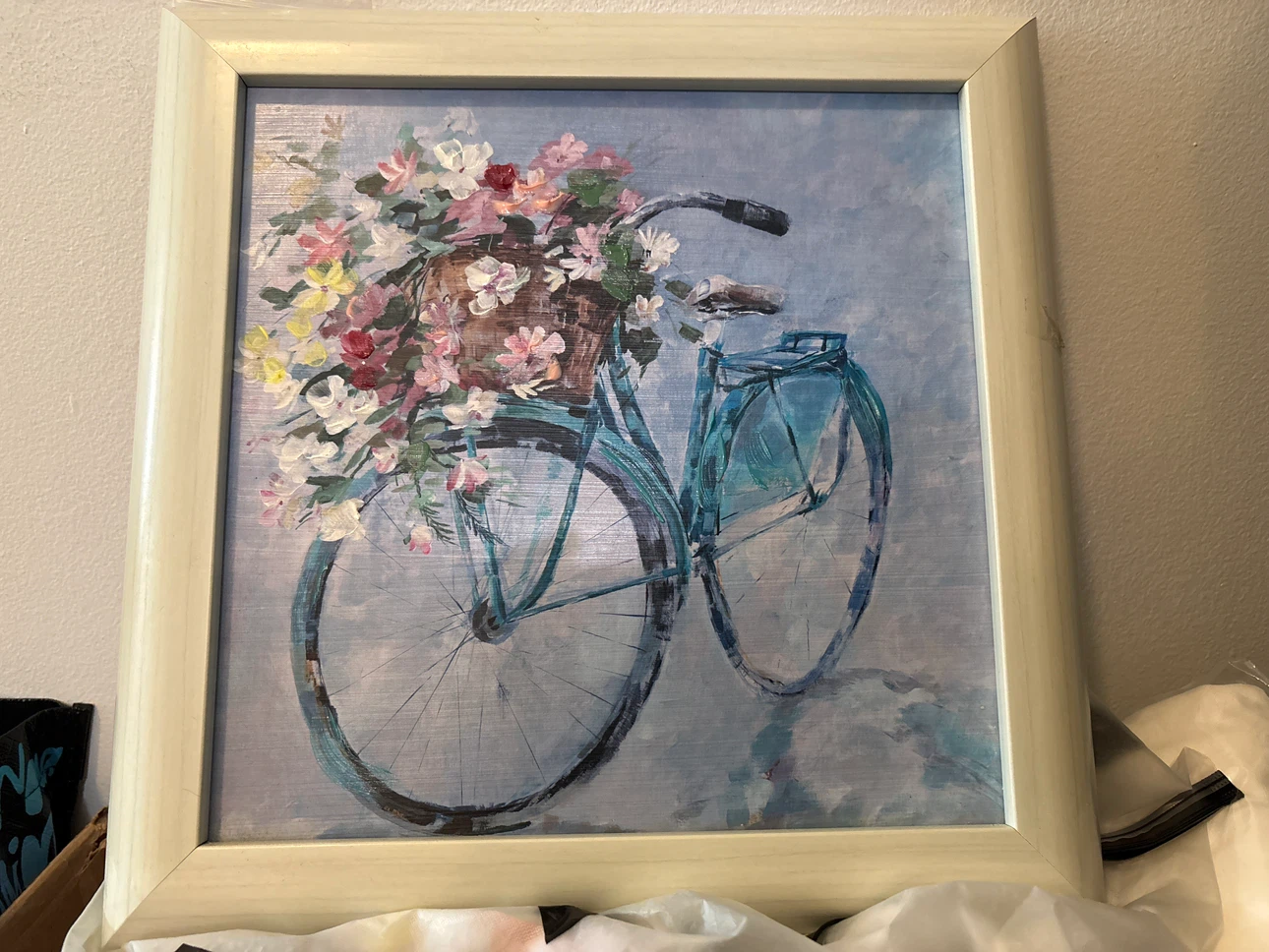 Framed Artwork - Bicycle with Flowers - photo 3
