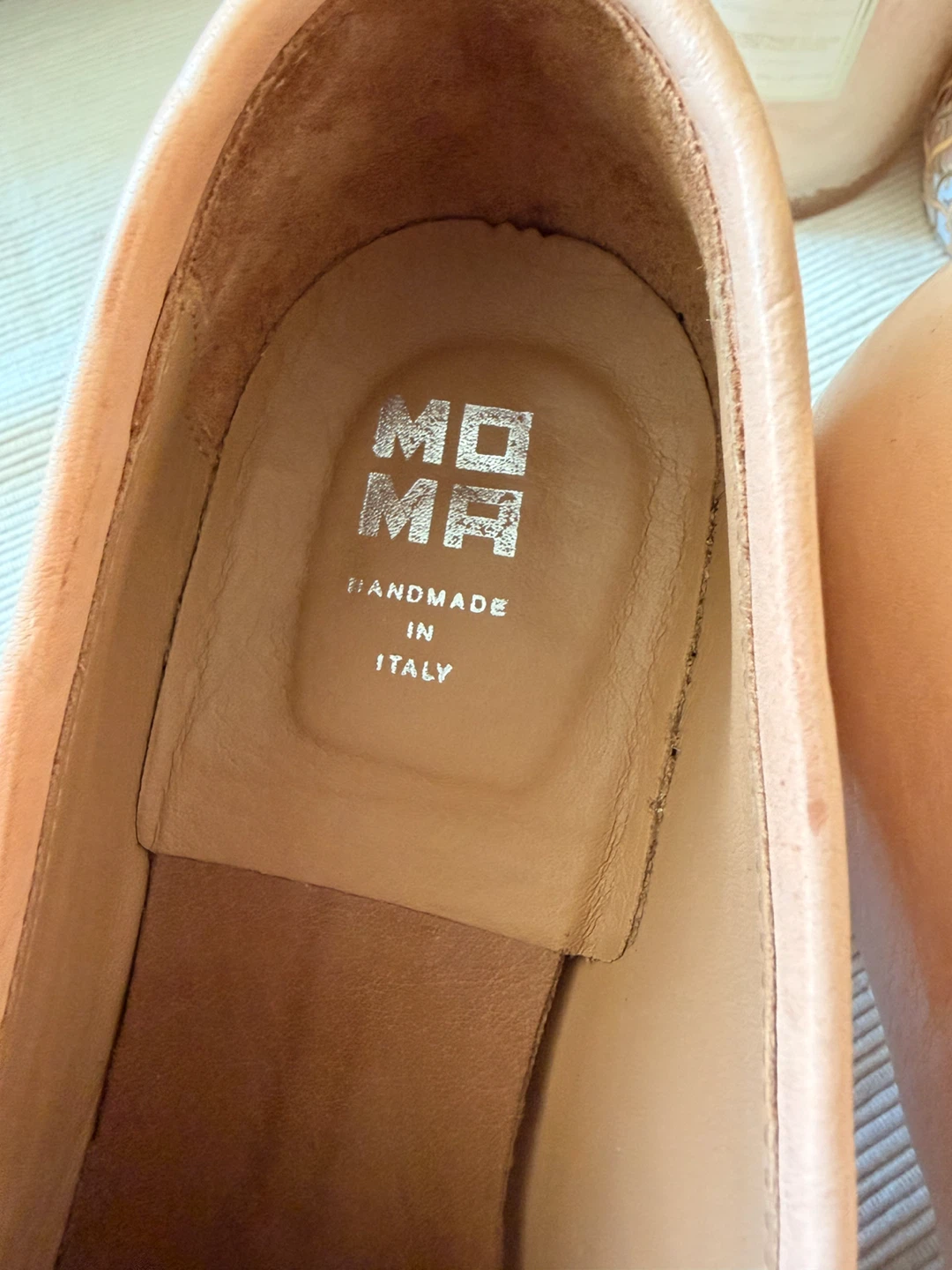 MOMA Life Loafer Heels - Natural Tan Leather - photo 5