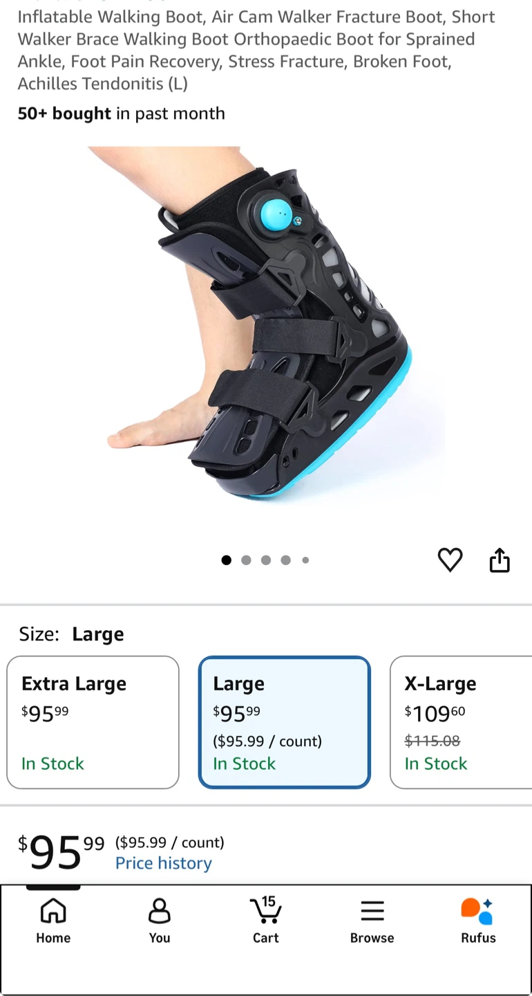 Air Cam Walker Fracture Boot - Large
